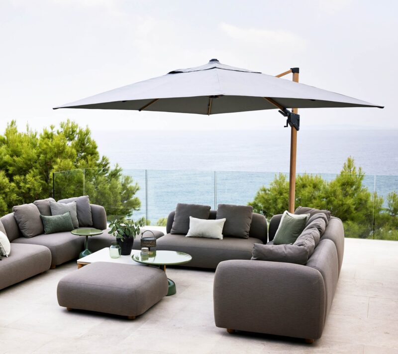 Parasol Carre Inclinable 3x3m Haut De Gamme Pour Jardin Et Terrasse