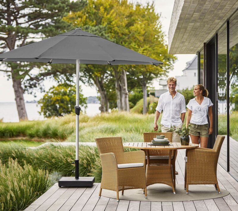 Parasol De Jardin Inclinable Manivelle 3m Protection Solaire Exterieur