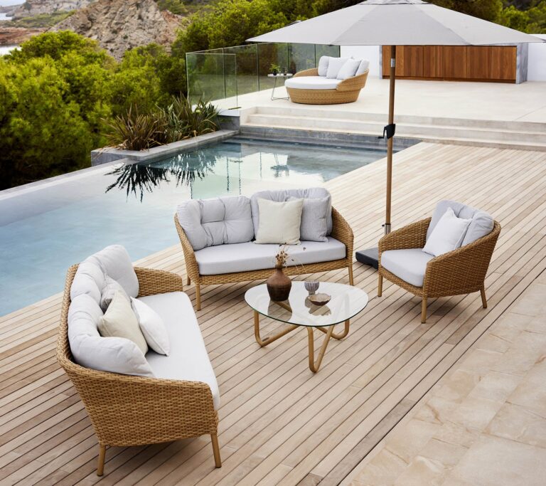 Parasol De Jardin Rond 3m Avec Manivelle Pour Terrasse Et Exterieur